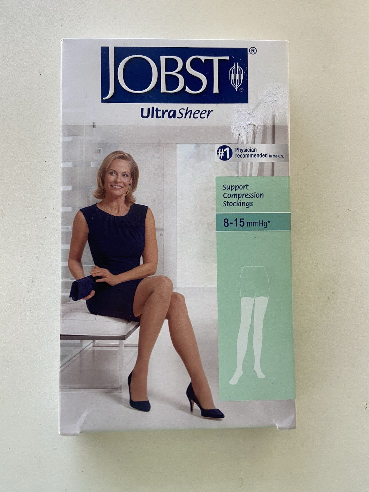 JOBST Ultra Sheer Classic Black ThighHi Compression Stockings 8-15mmHg Small NIB