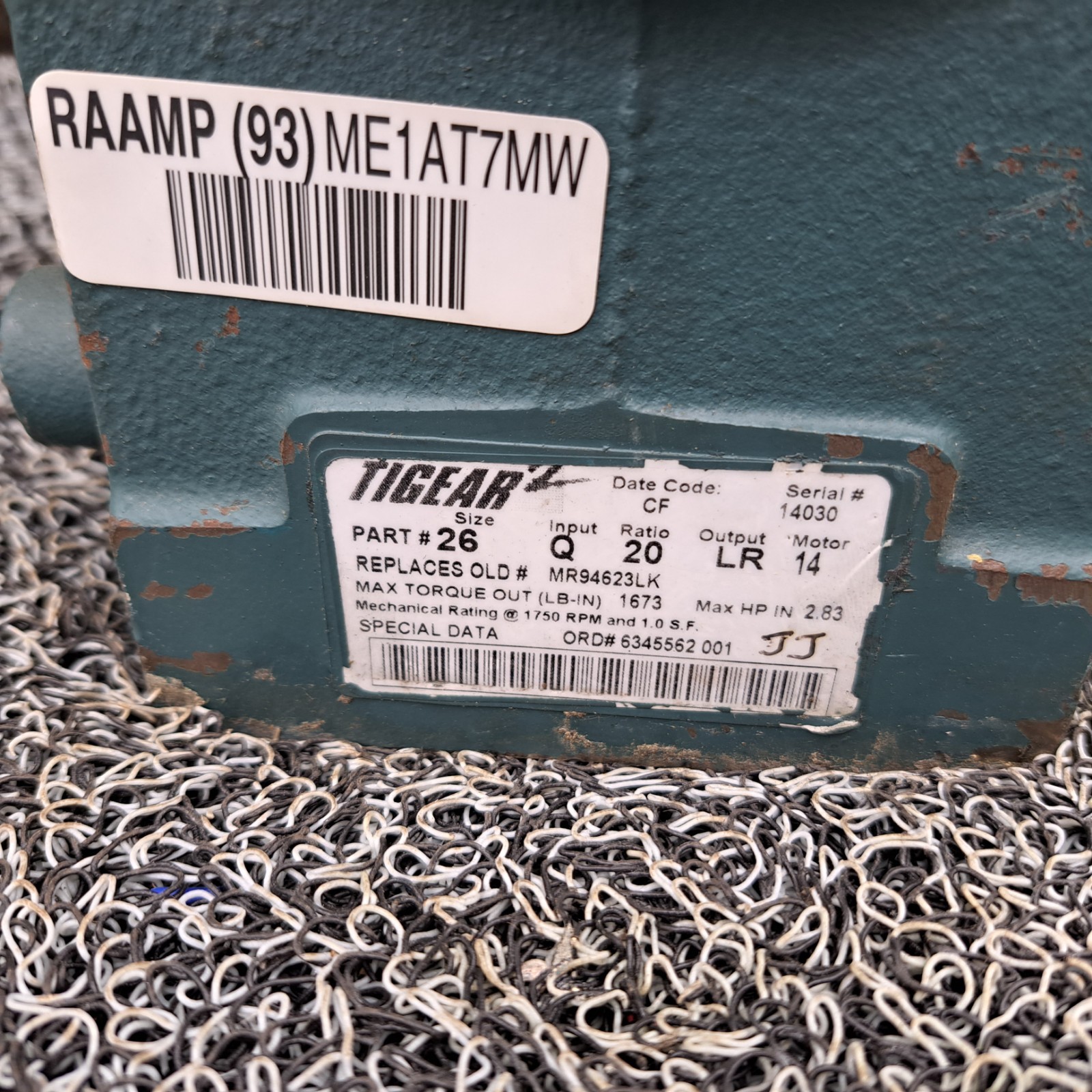 Dodge Tigear 2 Part #26 replaces MR94623LK Ratio 20