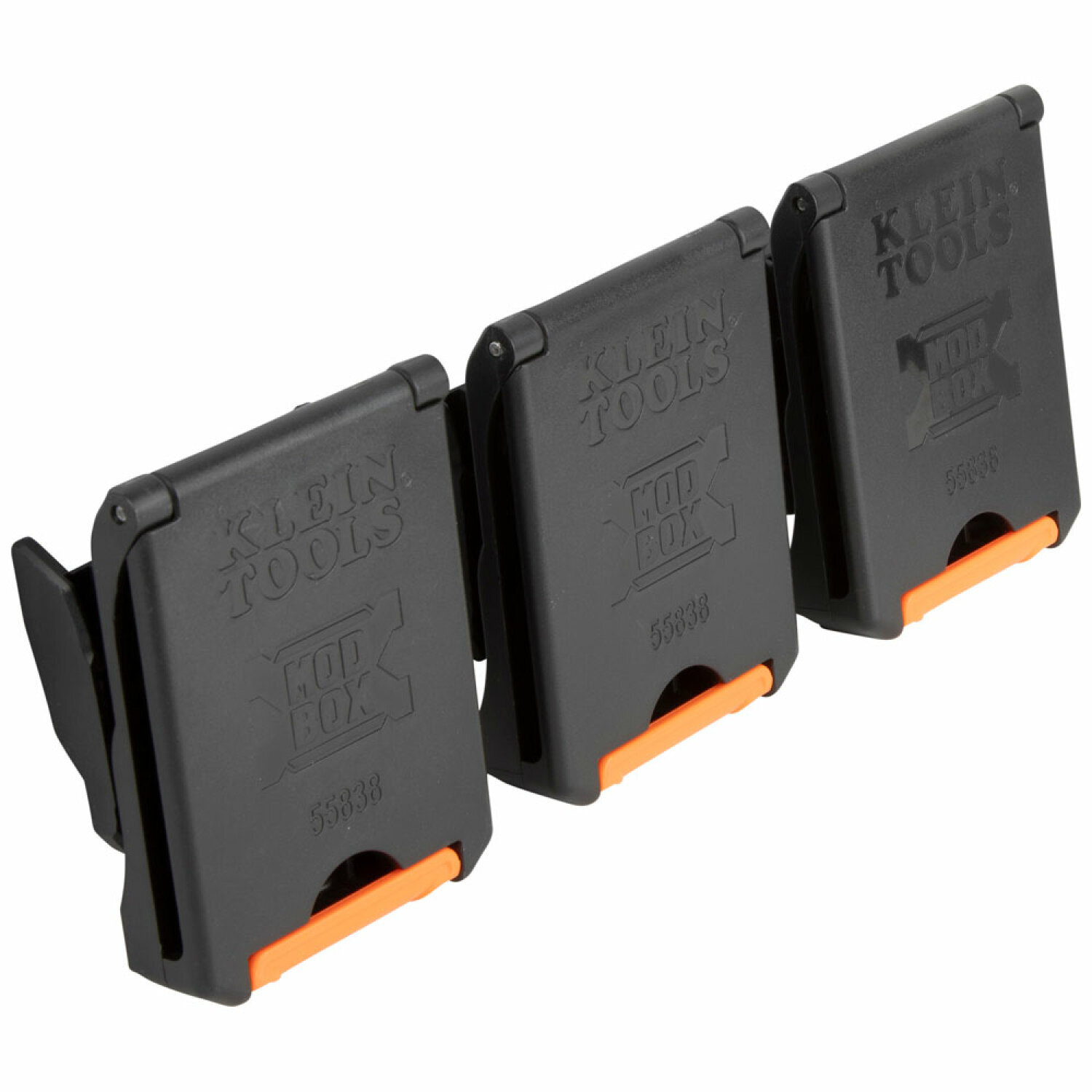 Klein Tools 55838MB MODbox Tool Belt Pouch Clips, 3-Pack