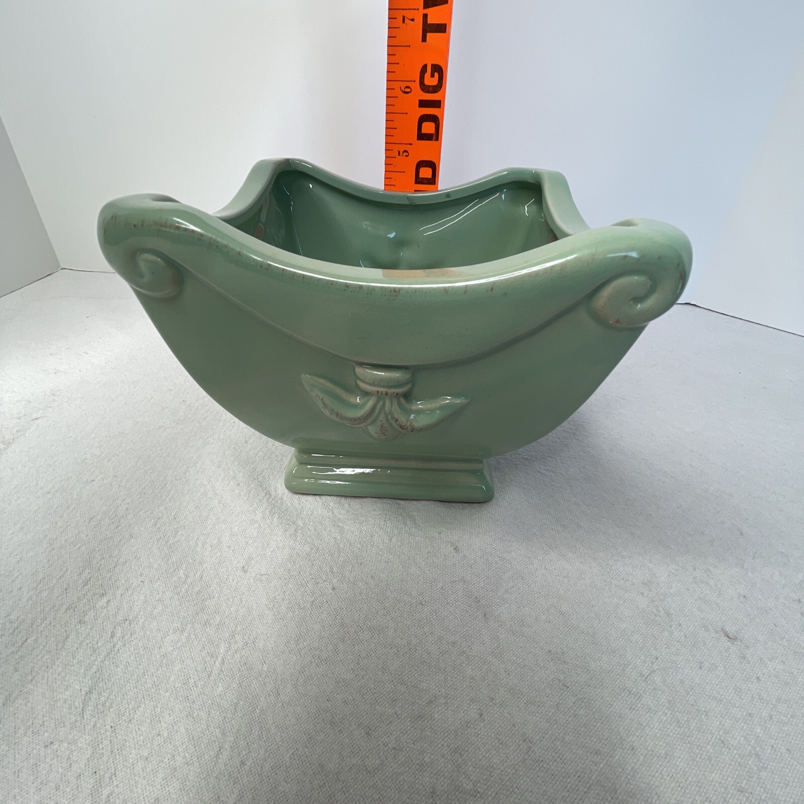 Ceramic Light Green Square Planter 4 1/2” Tall 5 1/2”Wide