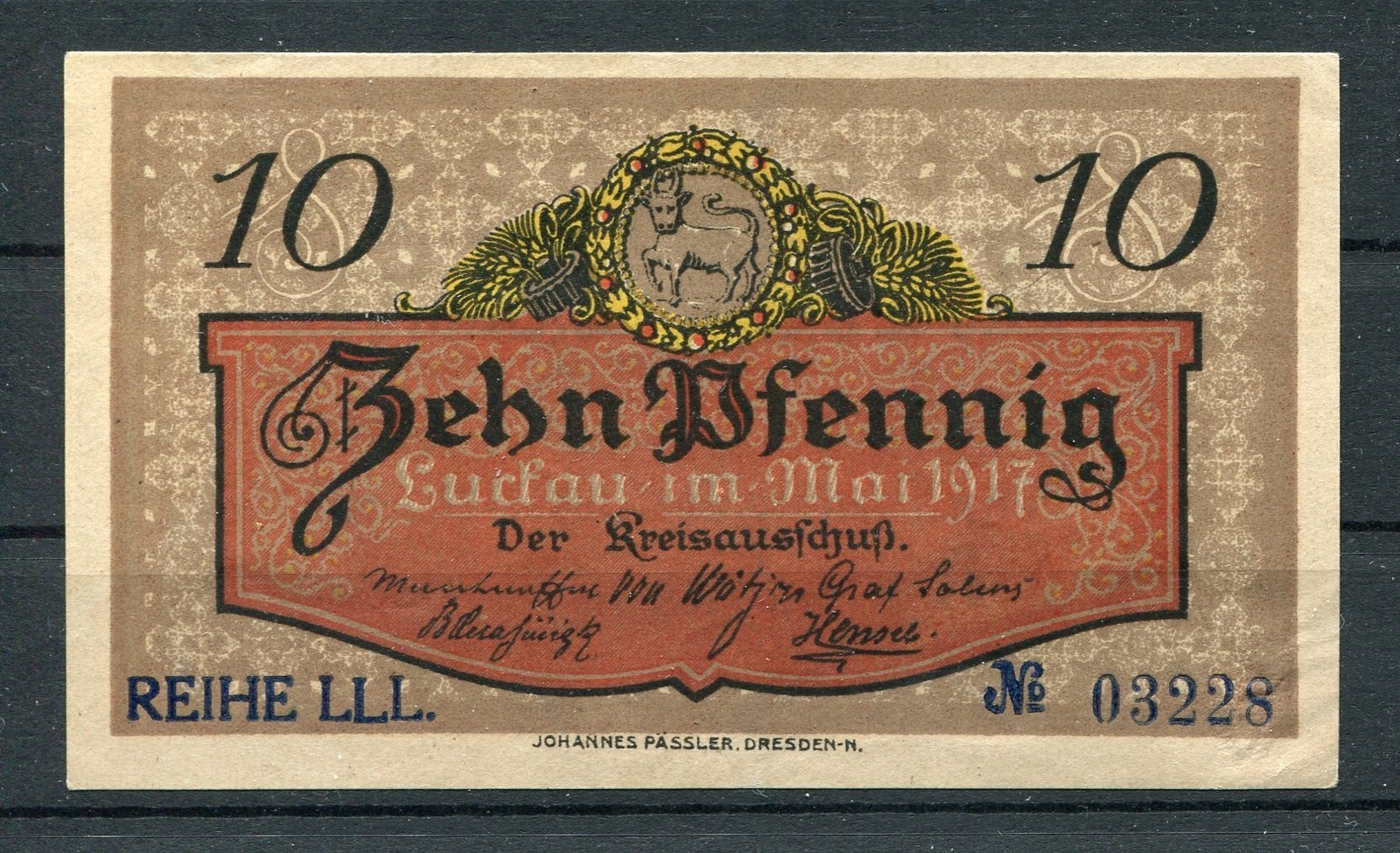 Luckau 10 Pfennig Traffic Issue