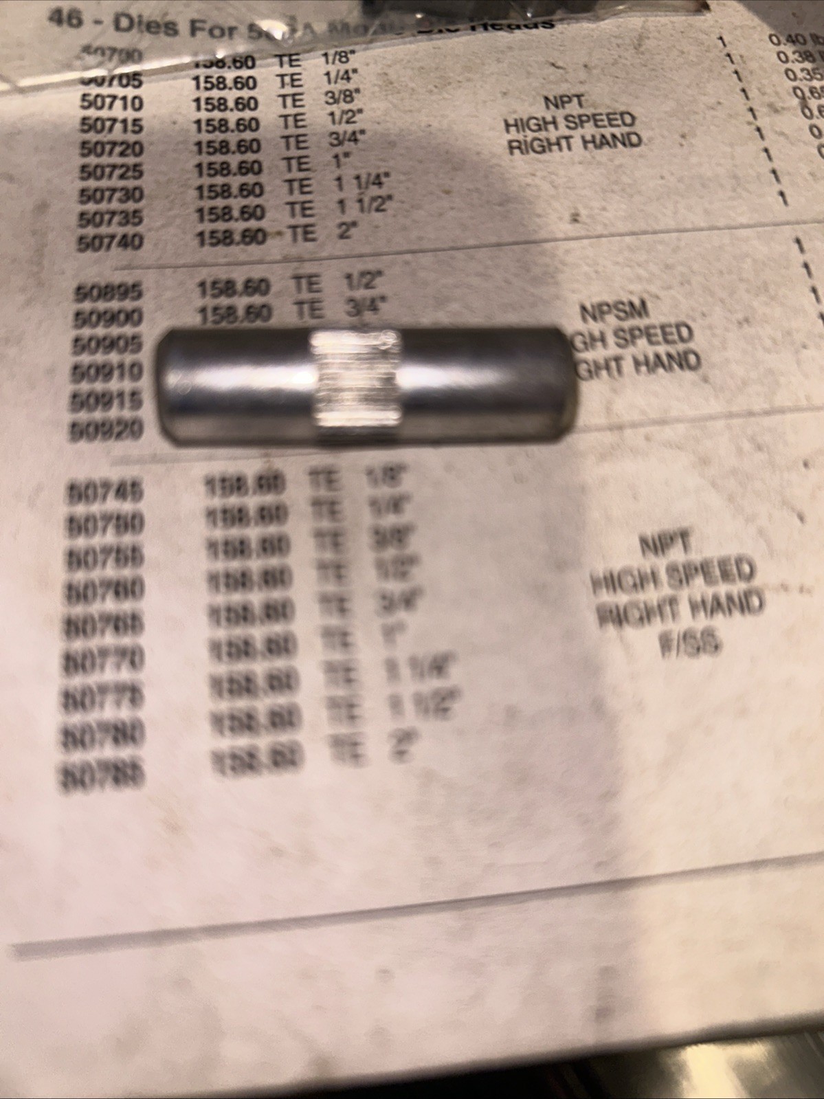 Ridgid 45435 E3549 Replacement Threading Retaining Pin for 360 Pipe Cutter