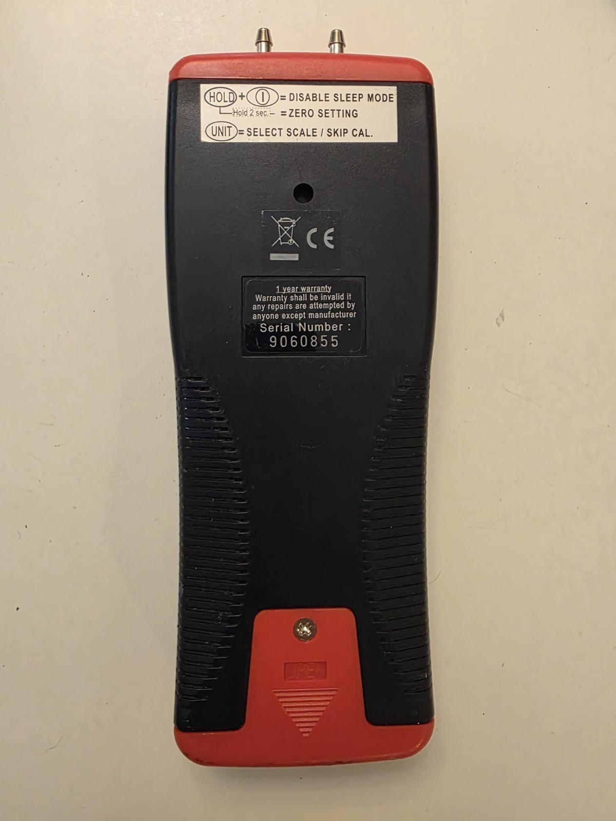 Extech Instruments Differential Pressure Manometer with hard case manual 406800