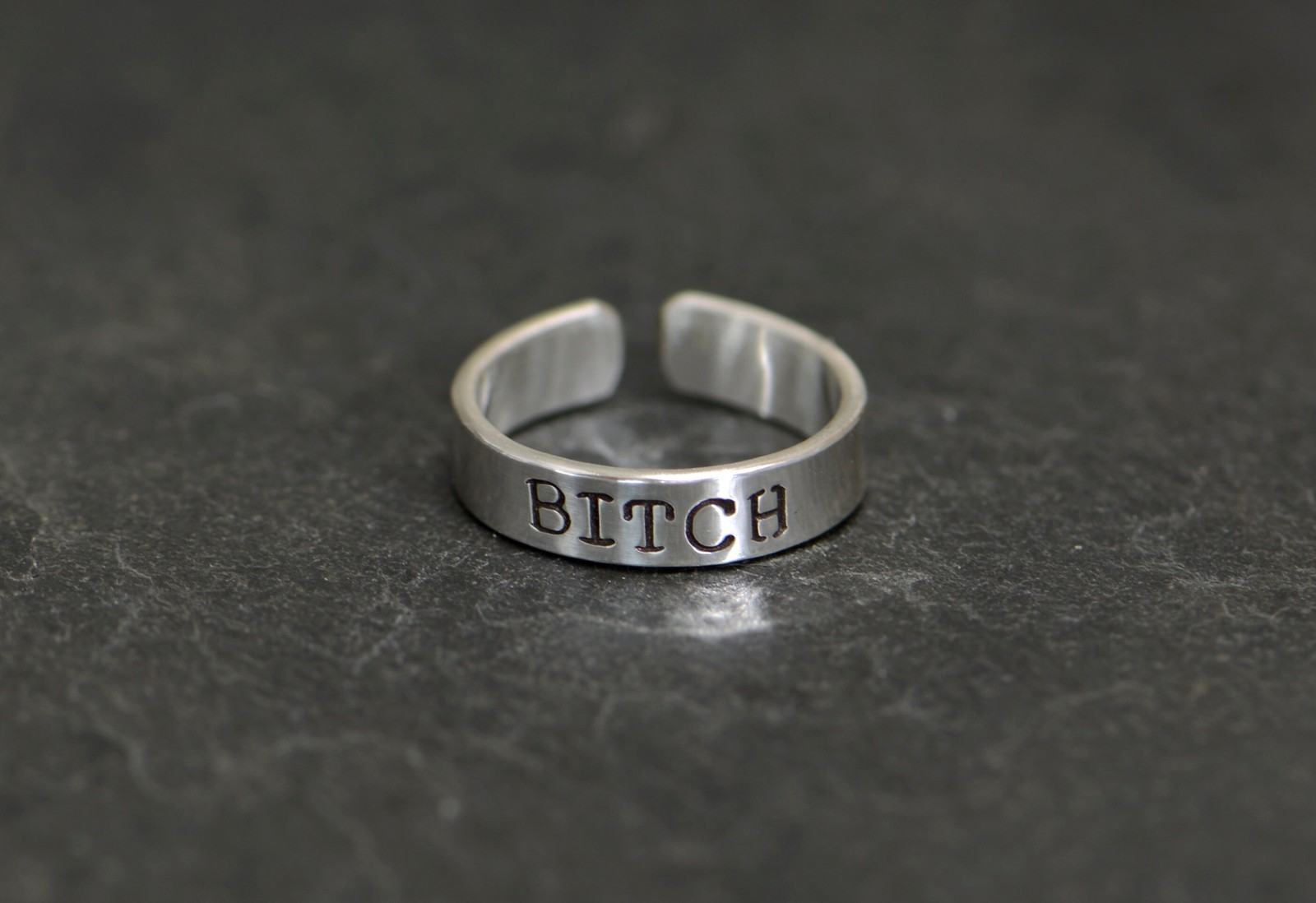 Bitch toe ring midi ring or pinky ring made from sterling silver