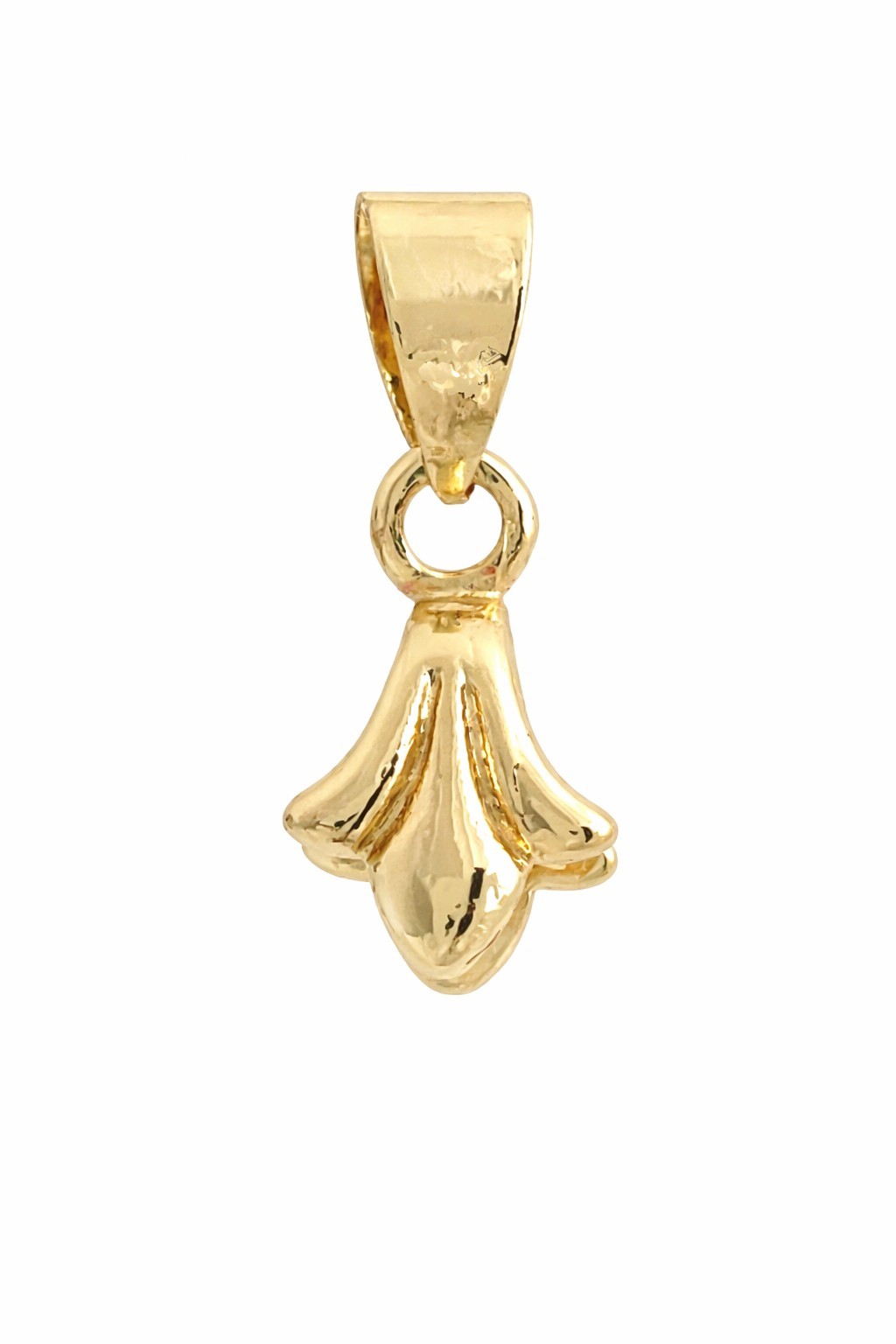 Pinch Bails (Pkg 5-15) Gold Fleur-de-lis - Medium - Ships from WI, USA (92-LG)