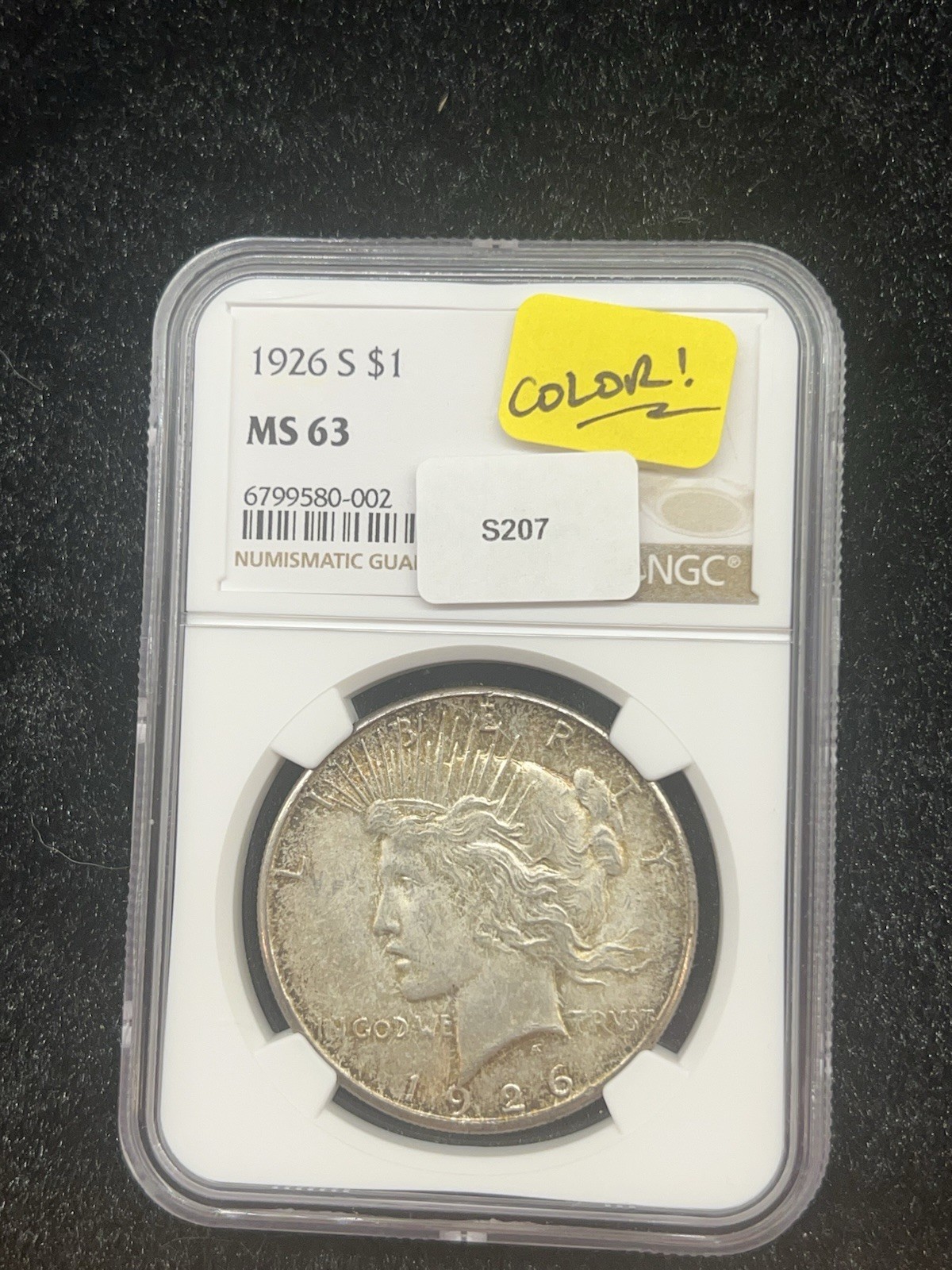 1926 S NGC MS63 Peace Silver Dollar - Free S/H