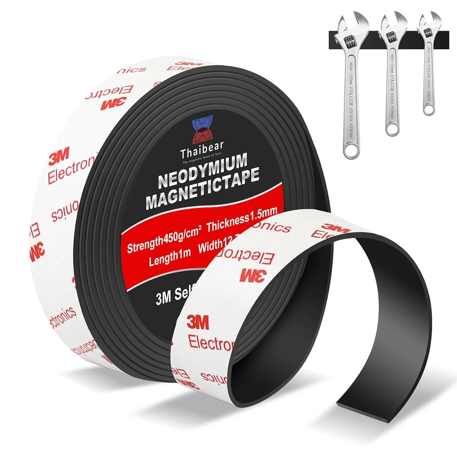 Neodymium Magnetic Tape, Flexible Magnet Tape Strips Roll