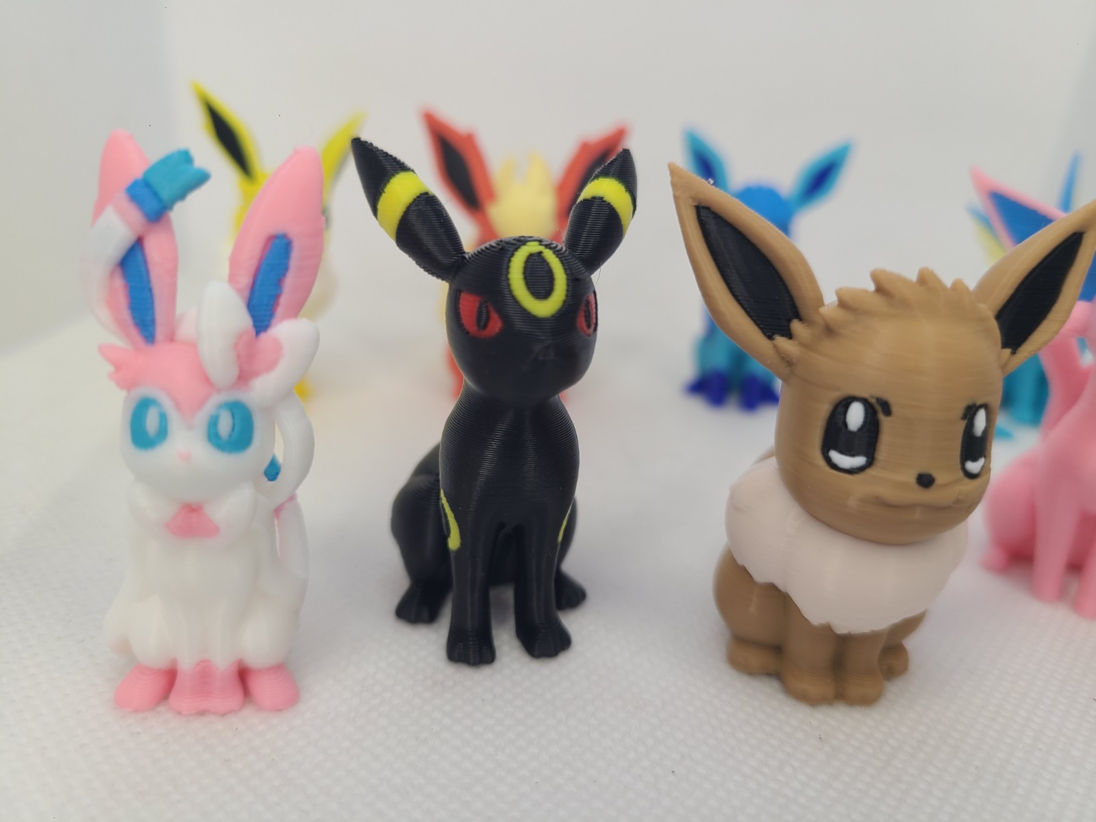 Eevee & All 8 Eeveelutions Complete Figure Set | 9 Pieces | 50mm | 2in Miniature