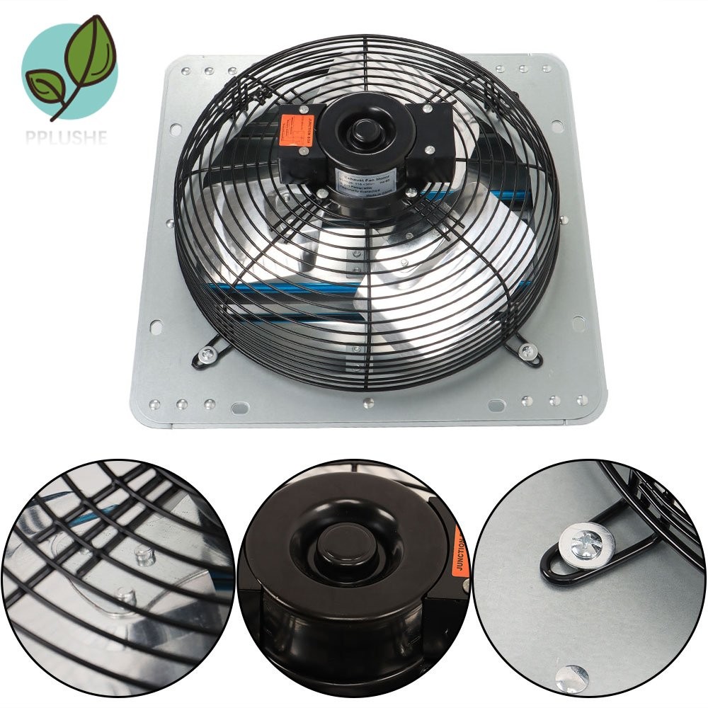 Shutter Exhaust Ventilation Fan Air Blower Powerful Attic Shed Greenhouse 12"