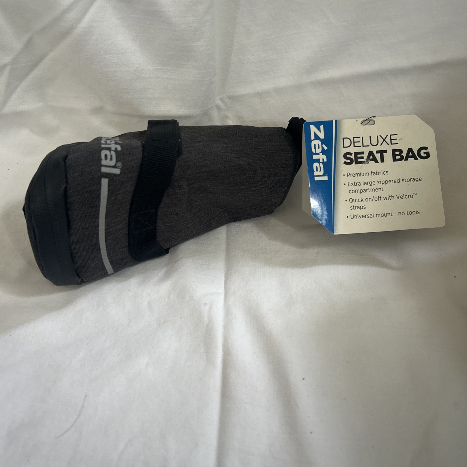 Zefal Deluxe Under Seat Bag for Bicycle Zipper Storage Hook Loop Closure New