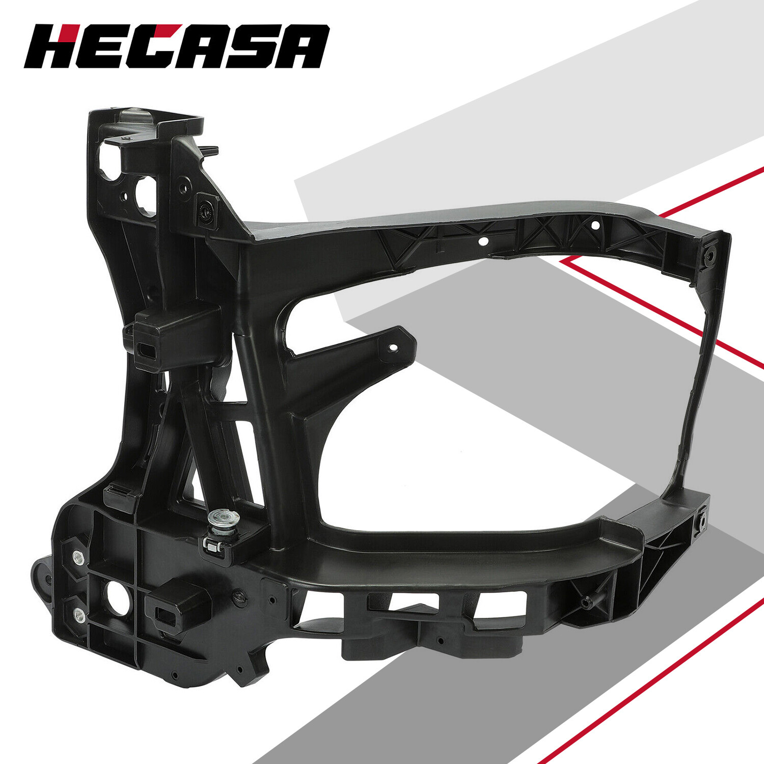 HECASA LH Driver Side Radiator Support Headlight Bracket For Ram 1500 2500 13-18