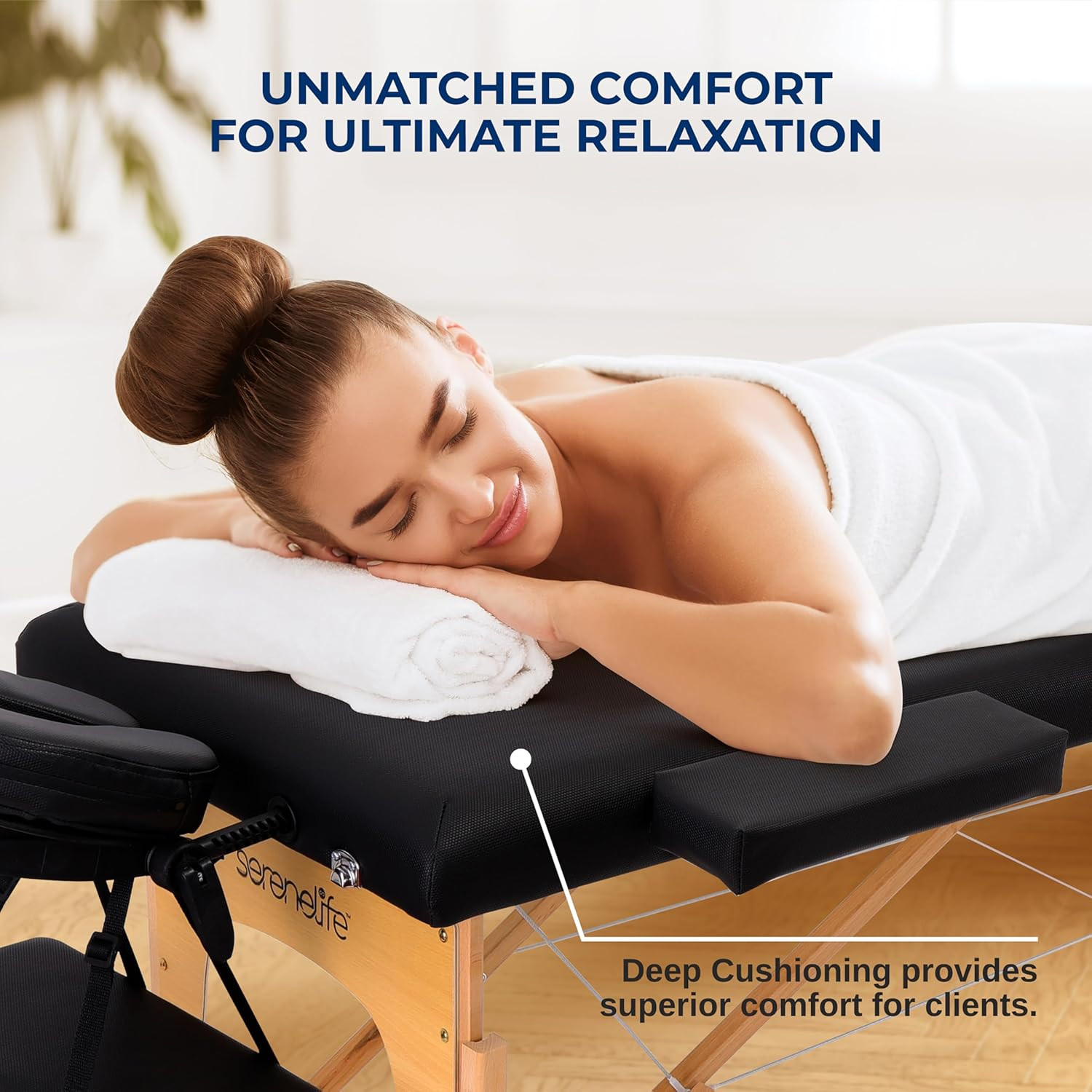 Portable Massage Table 24 Inch, Height Adjustable 3 Sections Massage Bed & Foldi