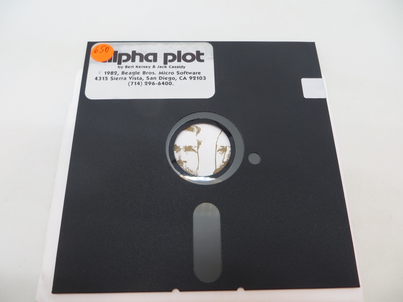 1982 APPLE COMPUTER Software 5.25" Floppy Disk ALPHA PLOT Beagle Bros
