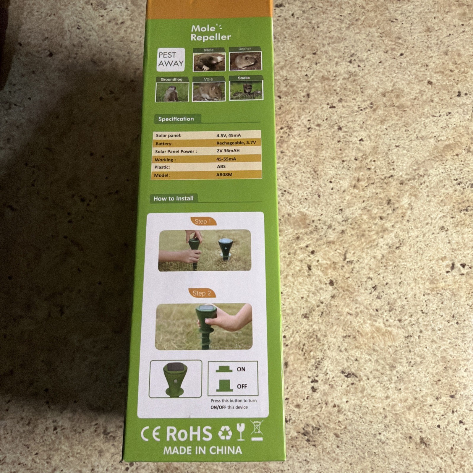 mole repellent ultrasonic solar 4 Stakes With Three Working Modes