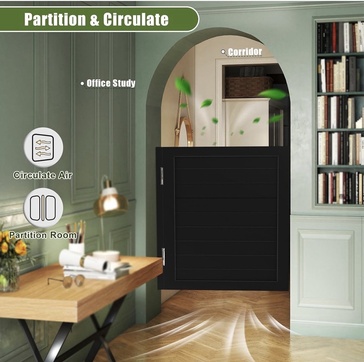 Saloon Swinging Doors 30” x 42”, Black Heavy Duty missing Hardware & Hinges