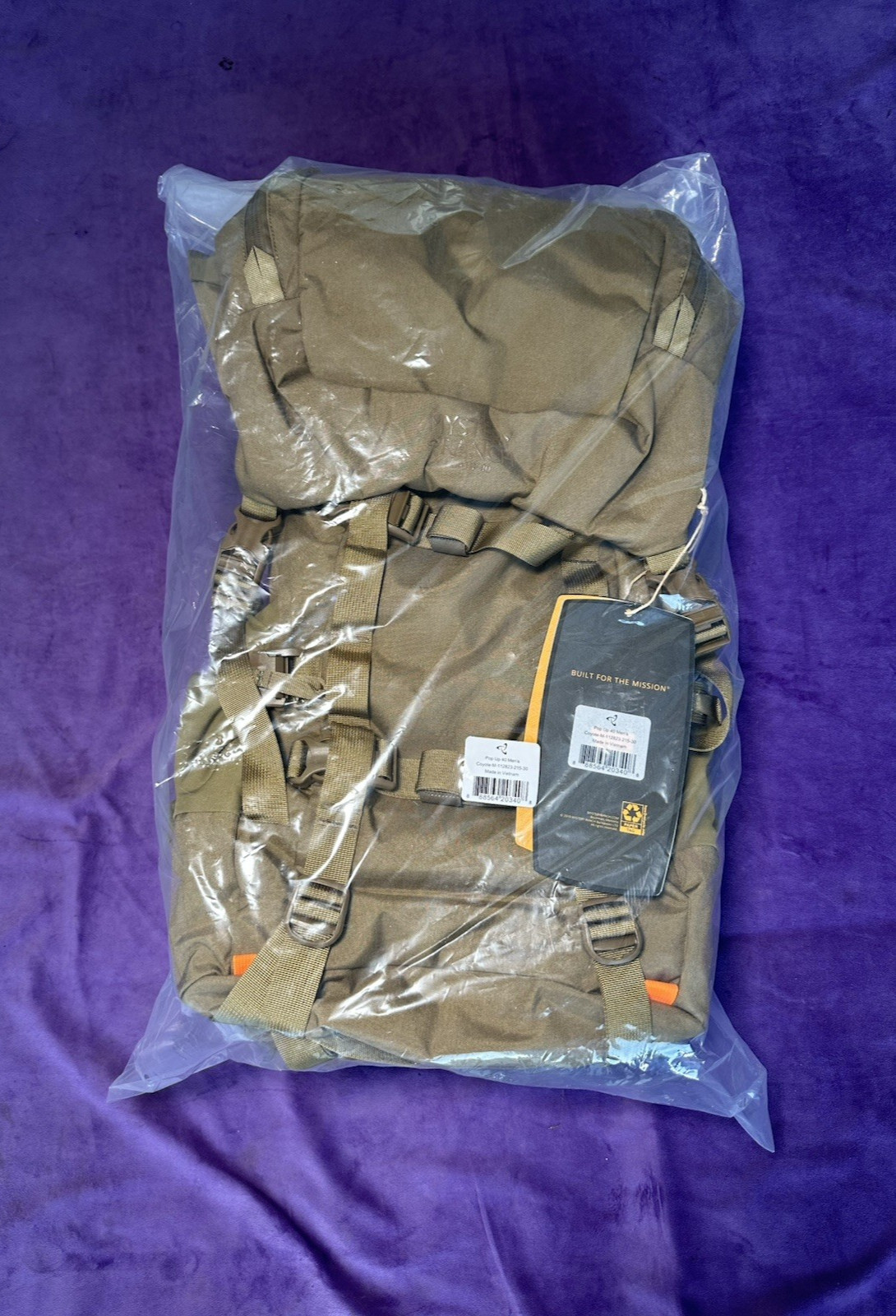 Mystery Ranch Pop Up 40 Men's Coyote Backpack W/ Frame Size - M / S - NEW