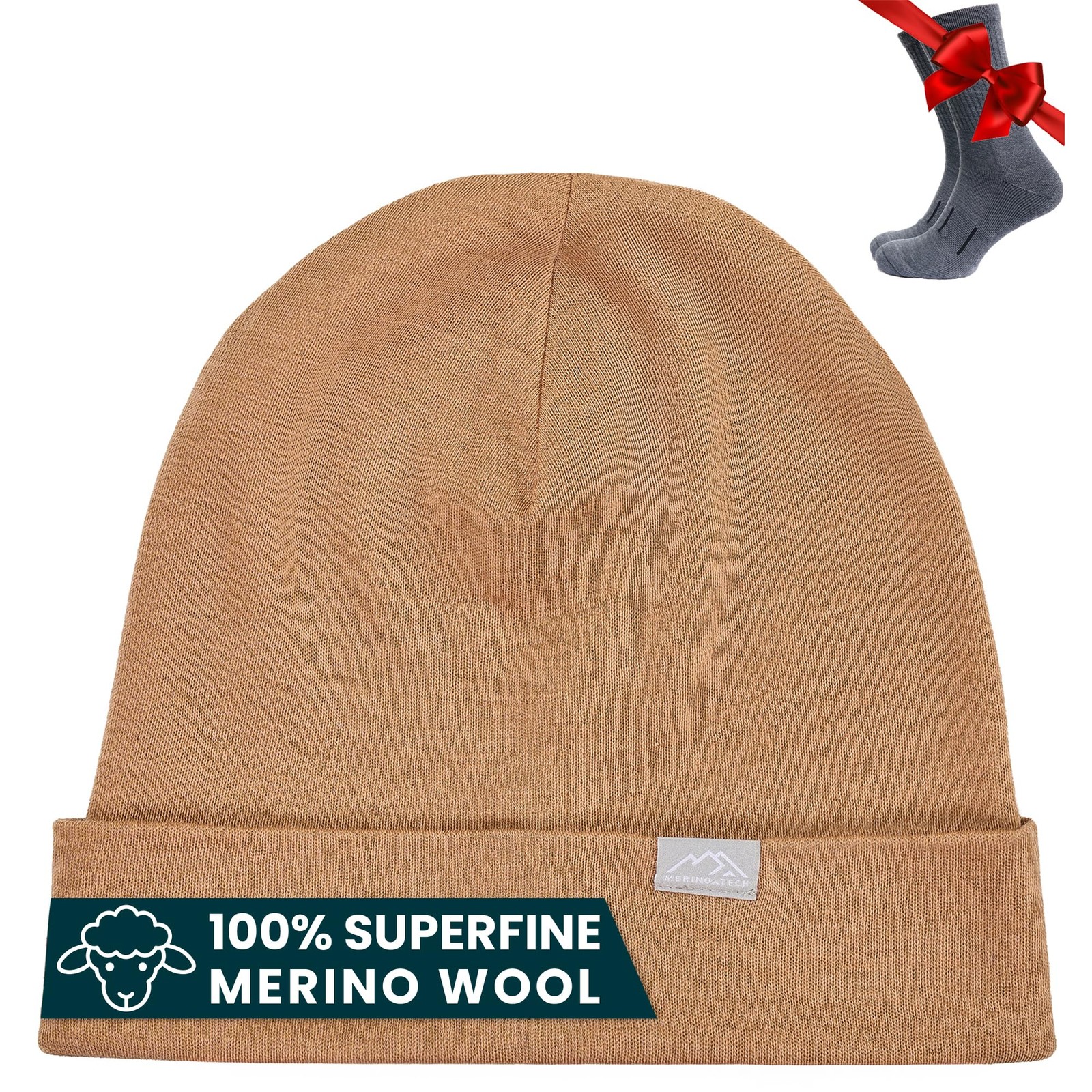 Merino Wool Beanie Men and Women – Novelty Cuff Merino Wool Hats for Men and ...