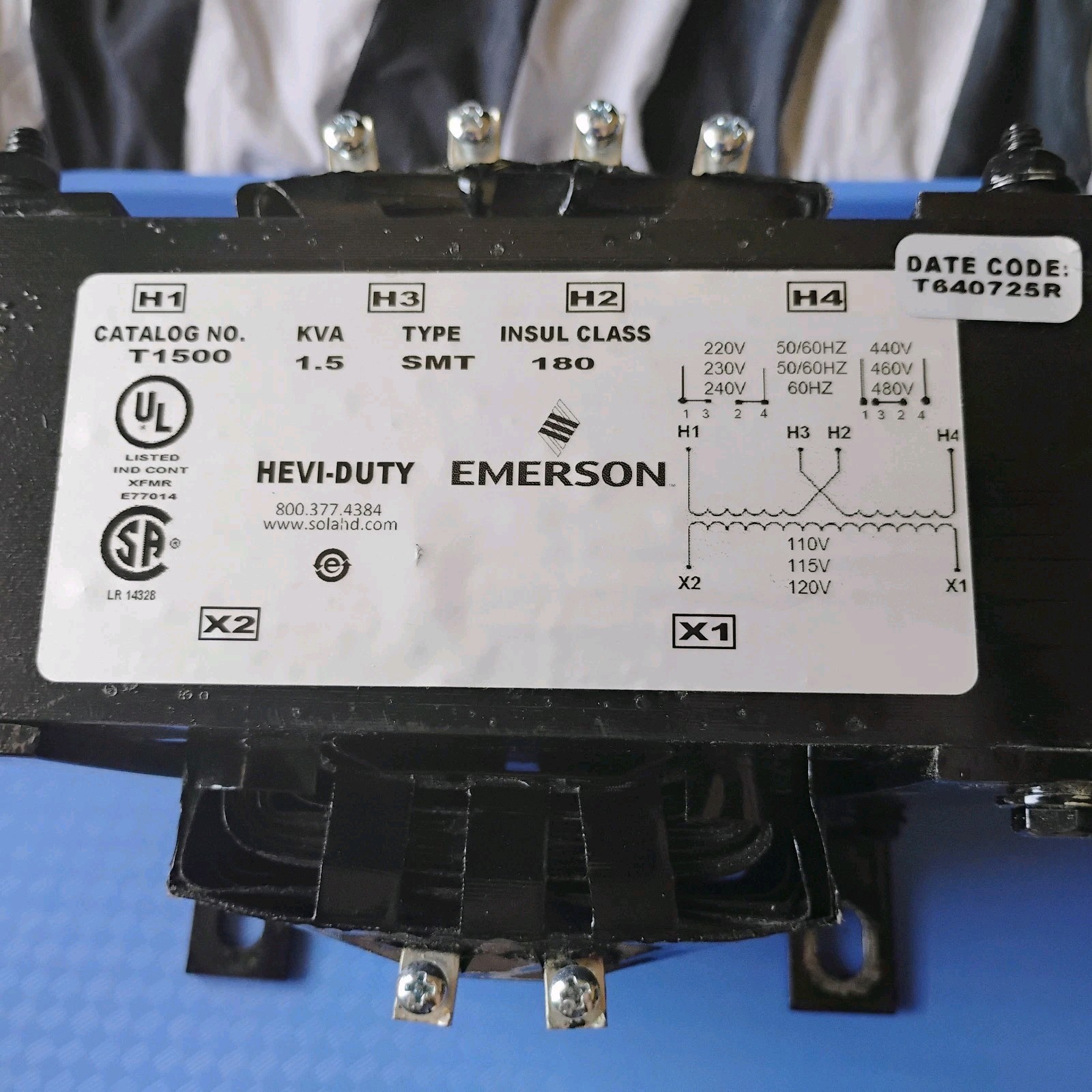 EMERSON T1500 HEVI-DUTY SMT TYPE 1.5 KVA TRANSFORMER BRAND NEW FREE SHIPPING
