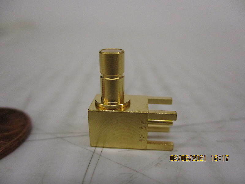 Open Box, Radiall, M39012/96-0001, Gold Right Angle Connector