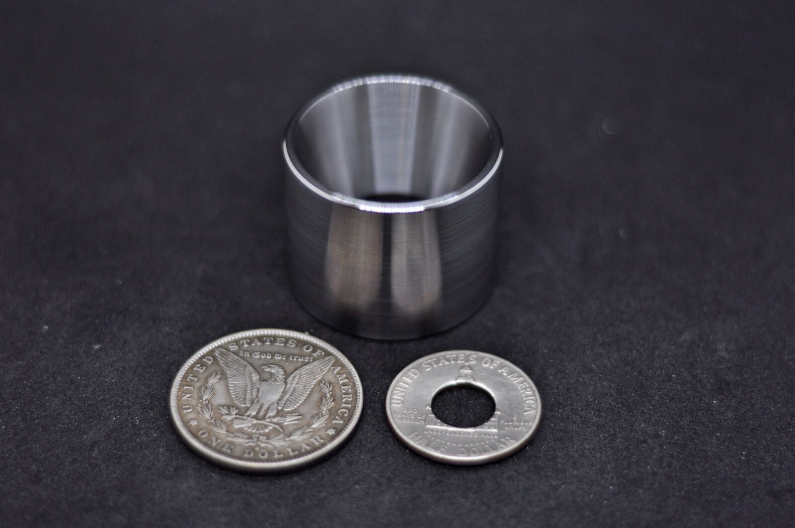 Folding Die 17 Degree 1.25" and 1.55" making coin ring fold over dollar coins
