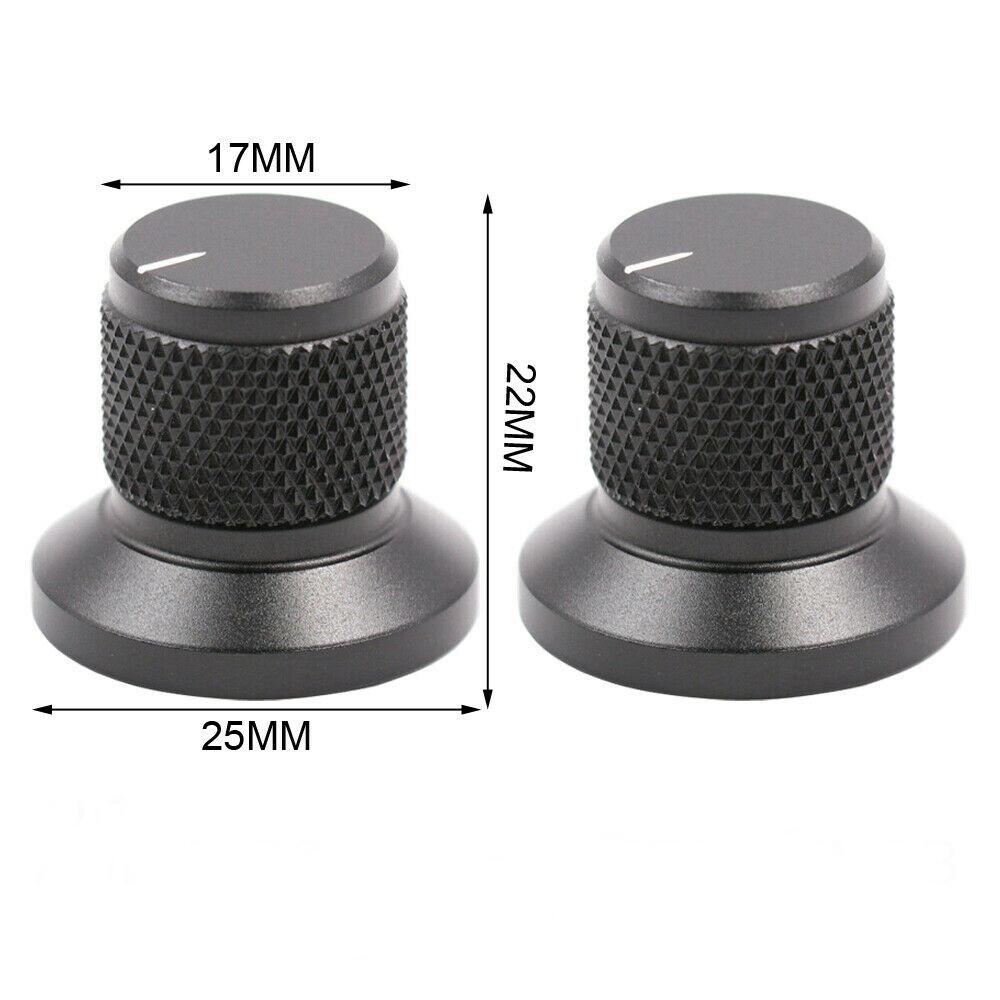 2PCS Audio Knob 25x22mm Aluminum Amplifier Potentiometer Volume Control Knob DIY