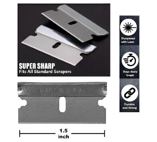 30 pc Razor Blades Single Edge Extra Sharp Super Strong. Made in USA!!