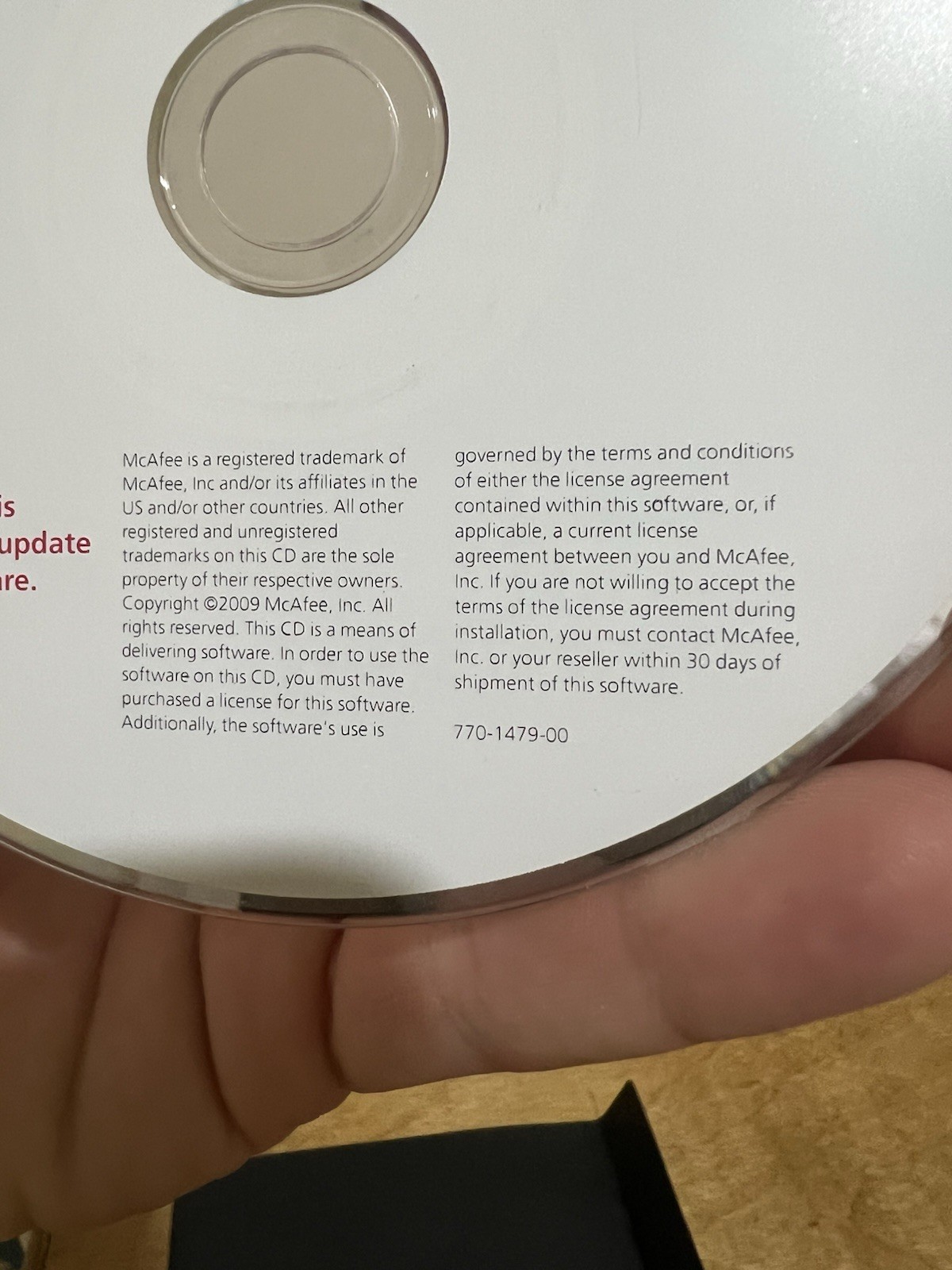 McAfee SiteAdvisor Plus 2000 Computer Program Disc Only 2009