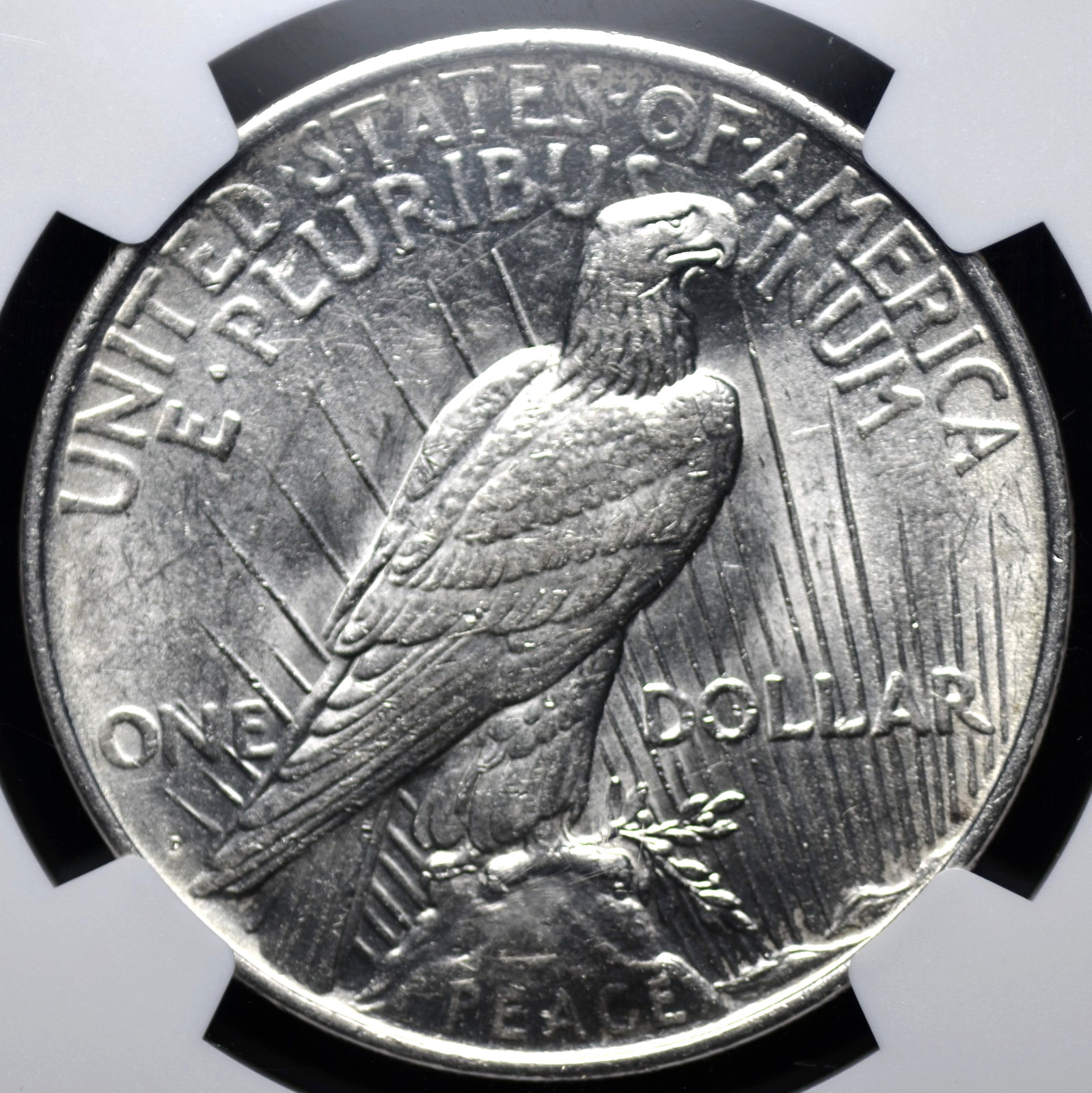 1927 D PEACE DOLLAR NGC MS 61 UNCTUOUS SILVER SATIN LUSTER, STRONG STRIKE, MARKS