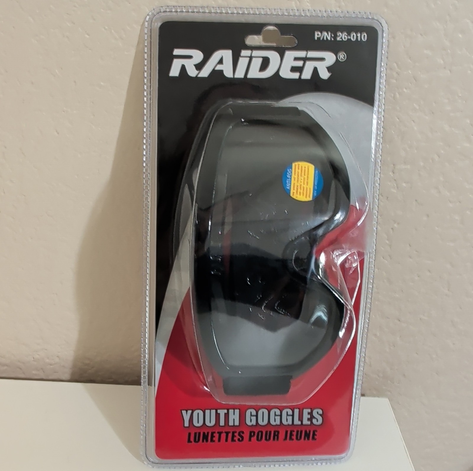Raider YOUTH Goggles Black Motocross ATV MX Clear  P/N 26-010 Antifog OTG Design