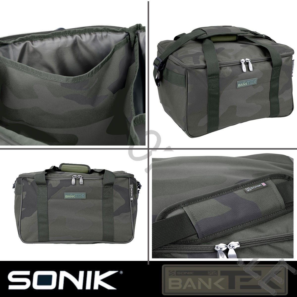 Sonik Bank Tek Tackle Bait Cookware Bag Carp Fishing Carryall Holdall Luggage