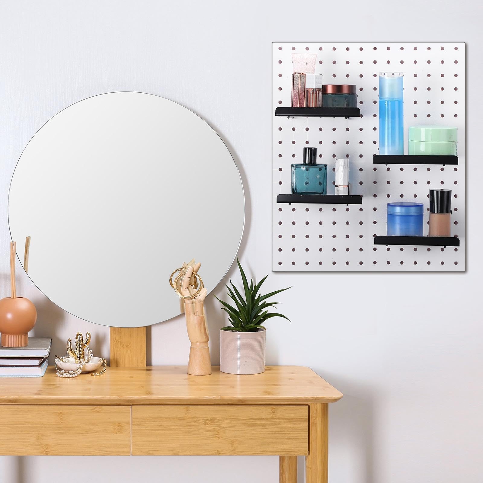 4 Pack Pegboard Shelves Wall Organizer Peg Board Shelf Brackets Pegboard