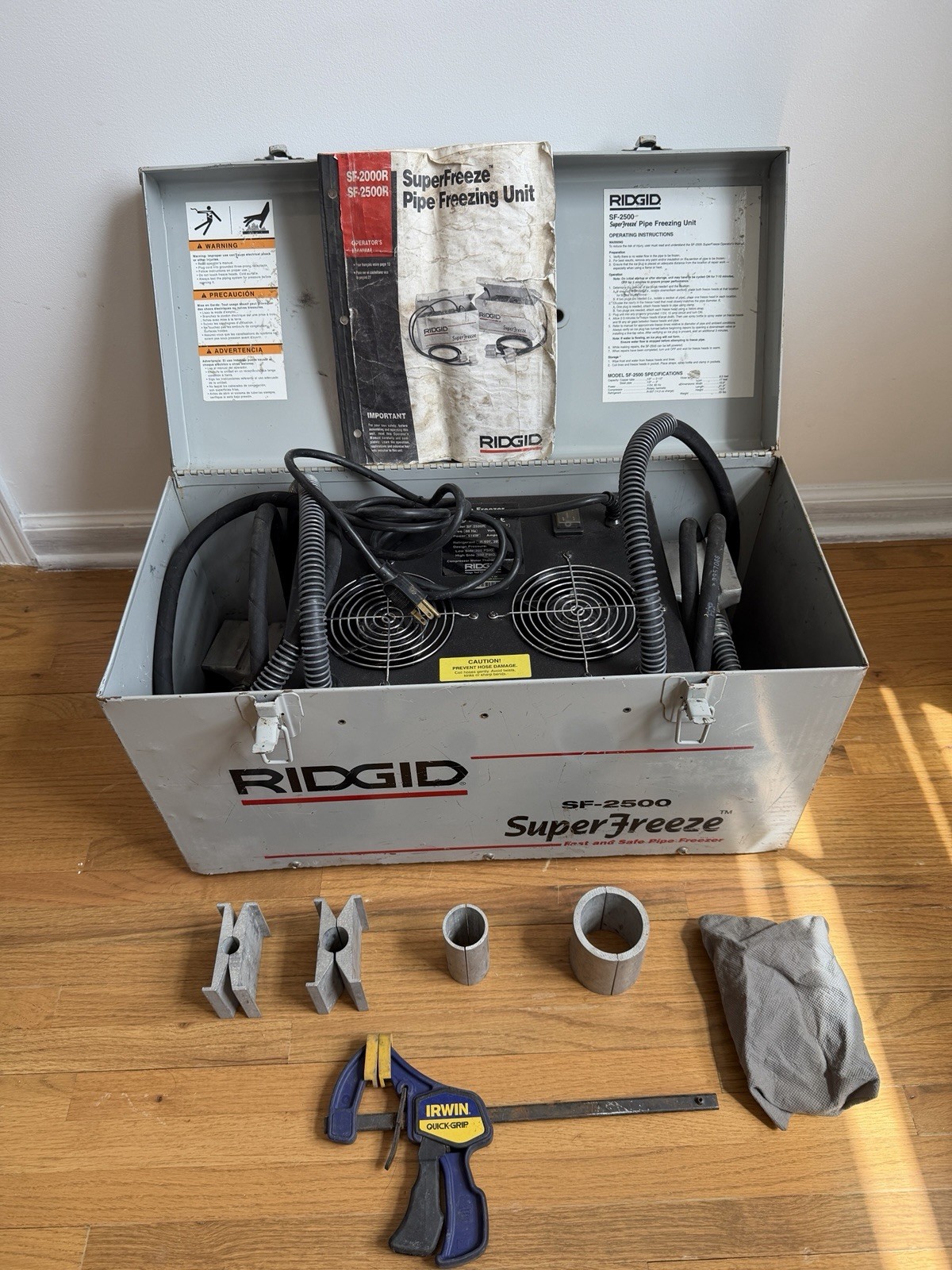 RIDGID SuperFreeze SF-2500 Pipe Freezing Unit Pipe Freezer 115V 60Hz 516W