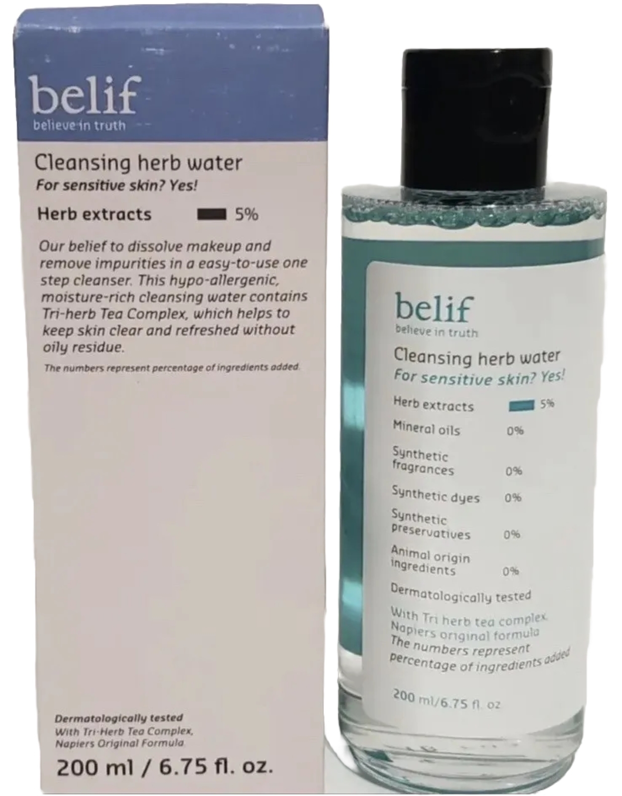 Belif Cleansing Herb Water. 6.75 oZ / 200 mL