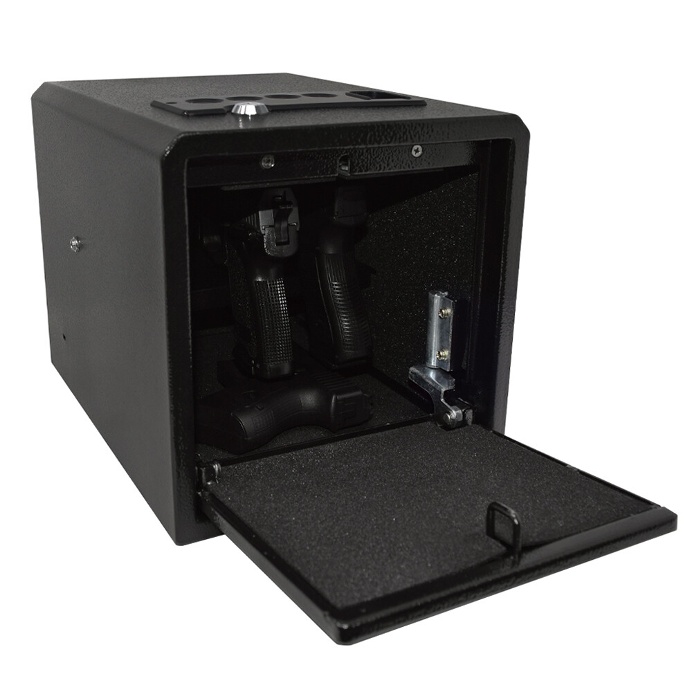 Stealth Biometric Handgun Hanger Safe Quick Access Pistol Security Gun Box