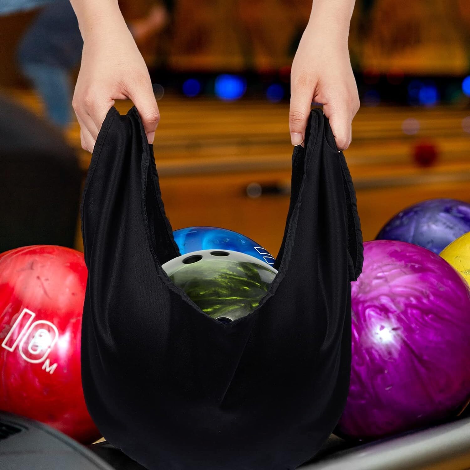3 Pack Bola De Bolos Balancin Lavable Bola De Bolos Toalla Bola De Bolos Negr...