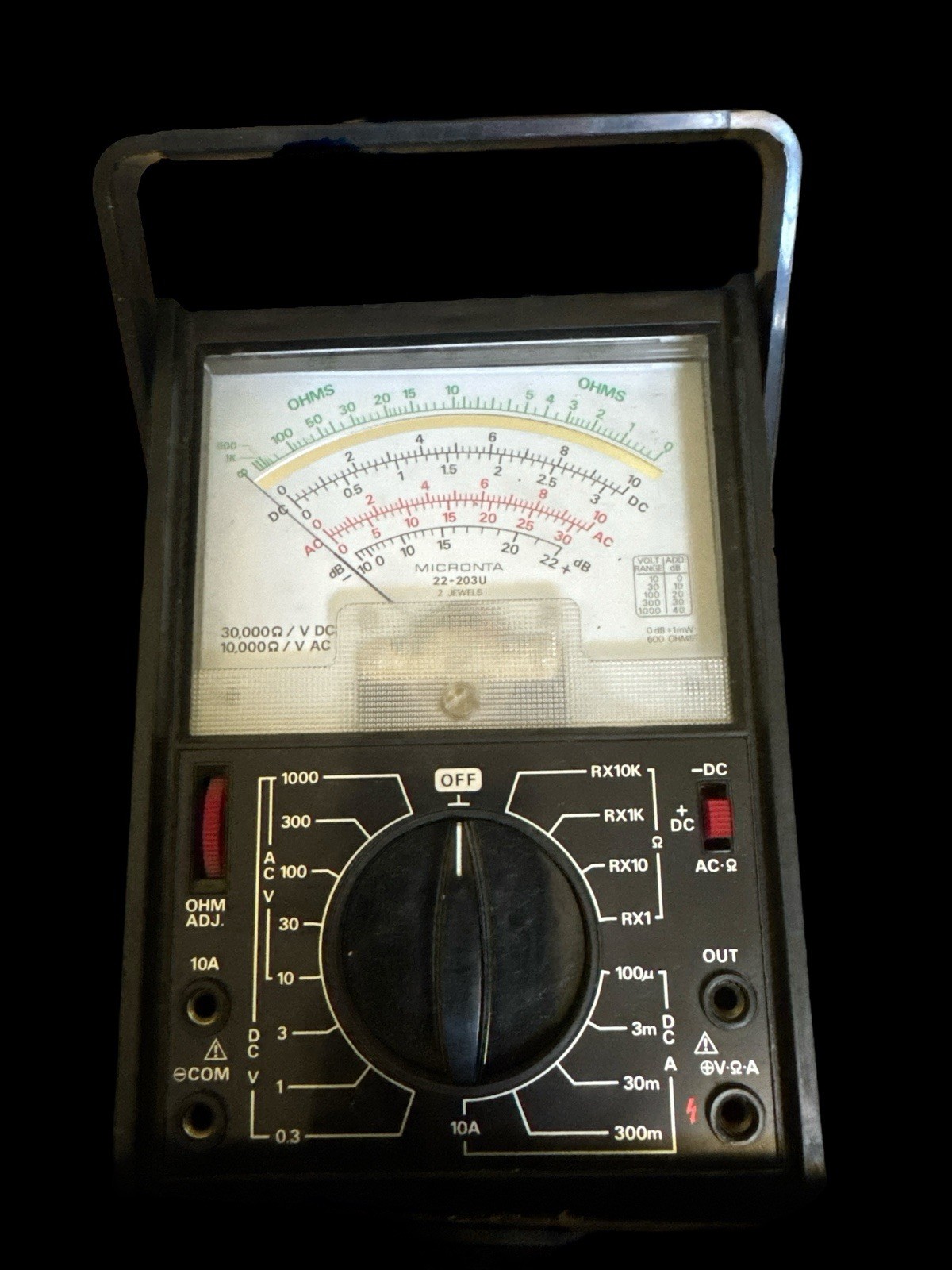 Micronta 43 Range Doubler Multitester 22-204B Original Box Manual Radio Shack