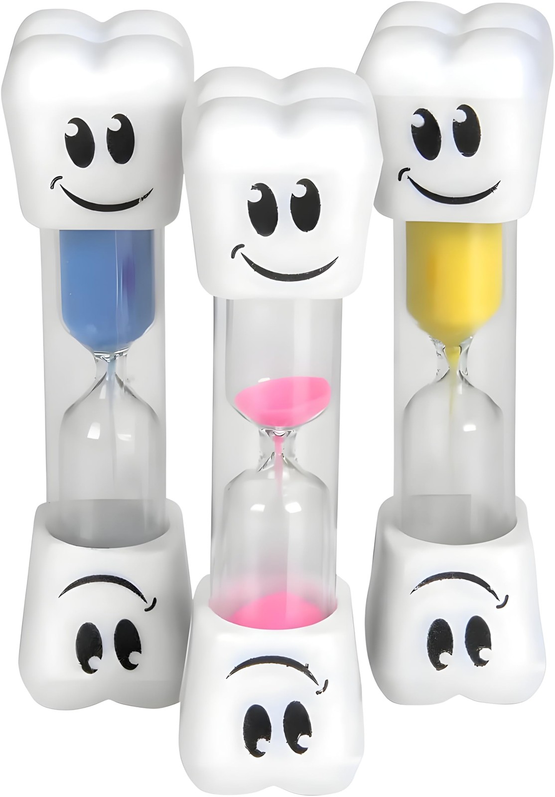 3-Pack 2-Minute Toothbrushing Sand Timers – Smile Design Hourglass Timers for...