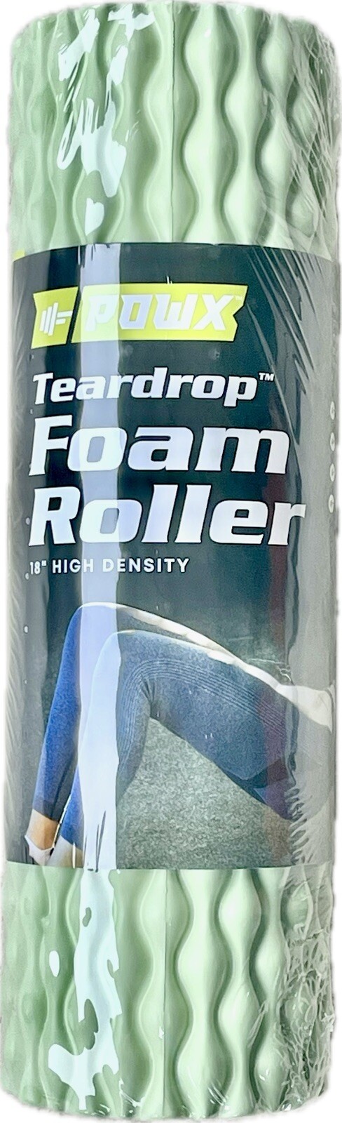 POWX 18” Textured High Density Teardrop Foam Roller Deep Tissue Massager (Green)