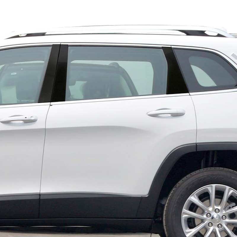 ✅ Window Door Column B Pillar Post Trim Cover Stickers For Jeep Cherokee 2014-23