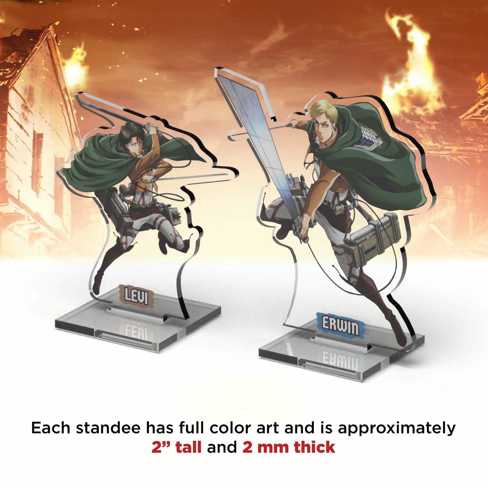 Attack on Titan 2DZ Acrylic Standees: Pack 2