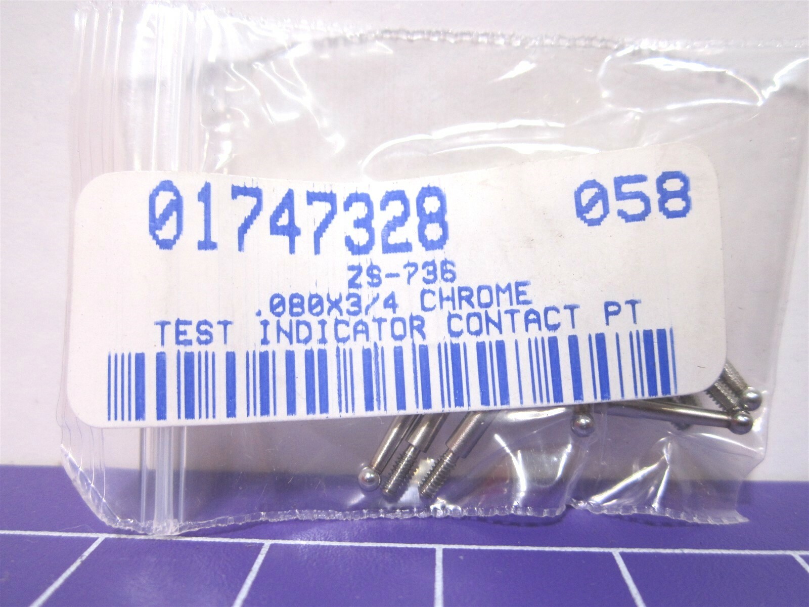 SPI 0.08" Ball Test Indicator Contact Point 3/4" Contact Length Pack Of 10