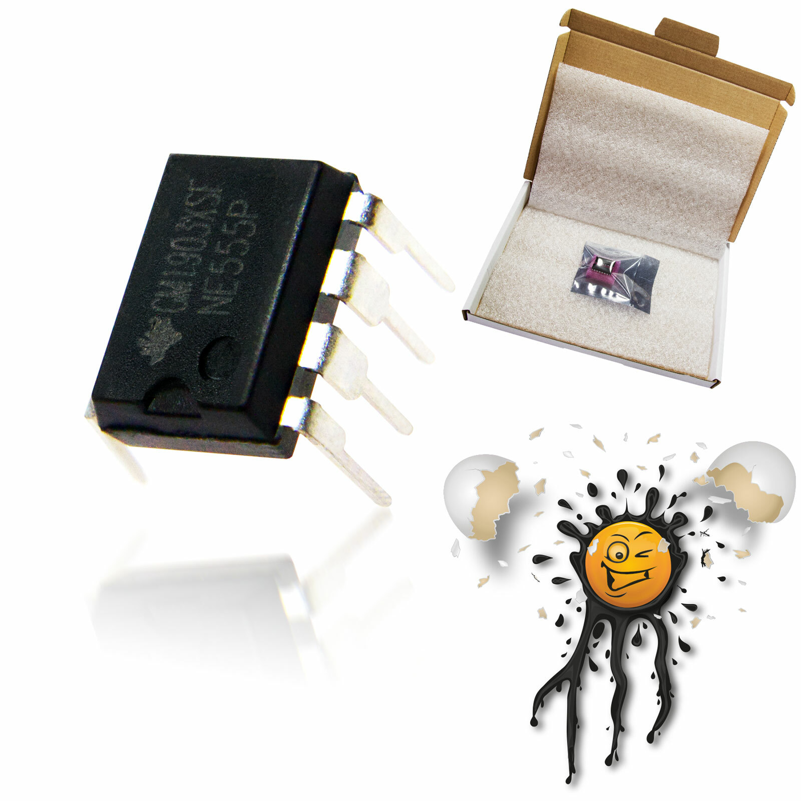 10 Stk. NE555 NE555P 5-15V Präzisions Timer Microsekunde bis Stunden DIP8 IC