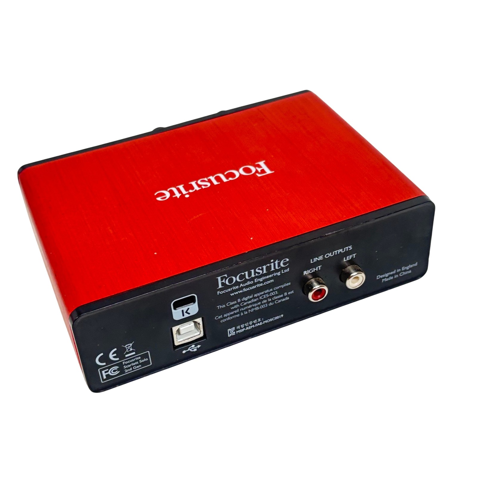 Focusrite SCARLETTSOLO 24 Bit 192 kHz USB Audio Interface