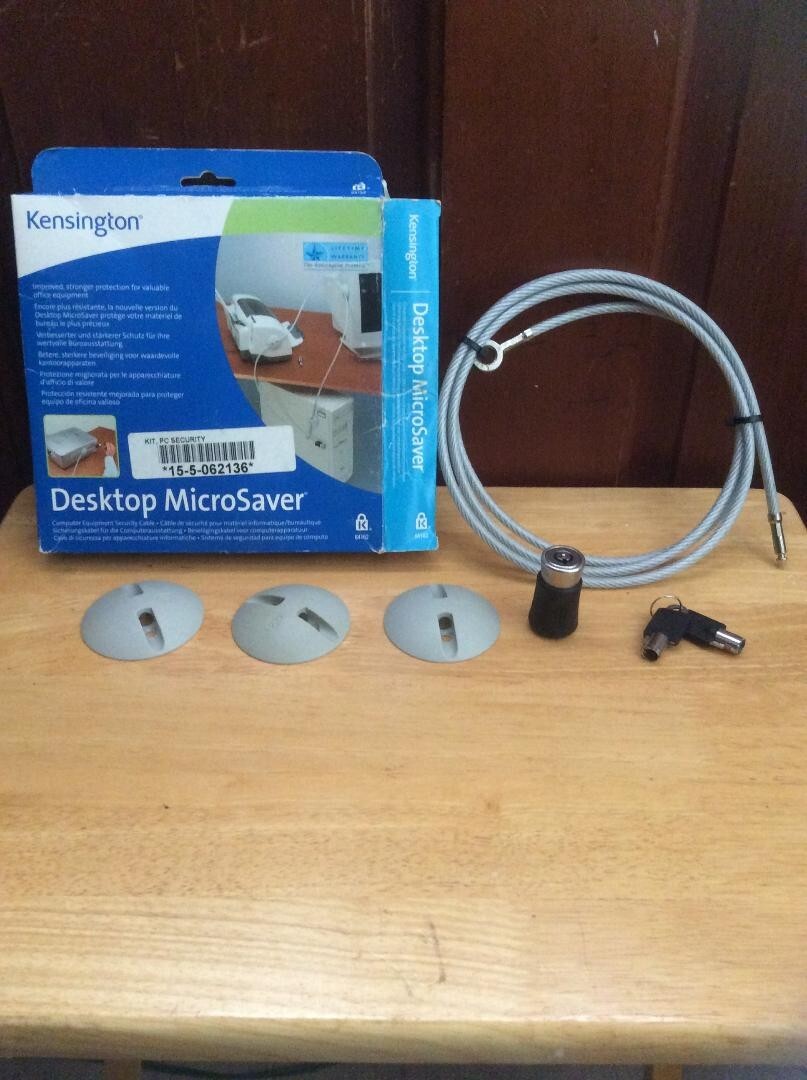 KENSINGTON Desktop MicroSaver Anti Theft Computer Security Cable