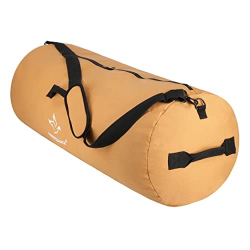 HOPLITE Heavy Duty Military Canvas Duffel Bag, Army Extra Large 30" x 50" Tan