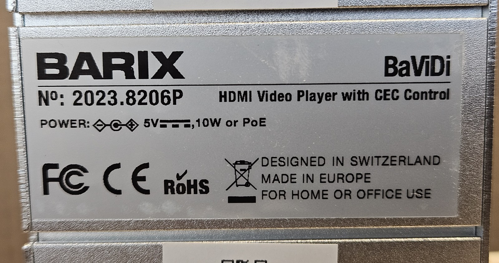 Barix BaViDi Video Display Controller Device Hdmi MPV500 Exstreamer Broadcasting