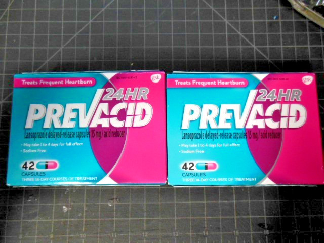 (2)Prevacid 24 Hour Acid Reducer, 15 mg, 84 Capsules, Exp. 9/2026