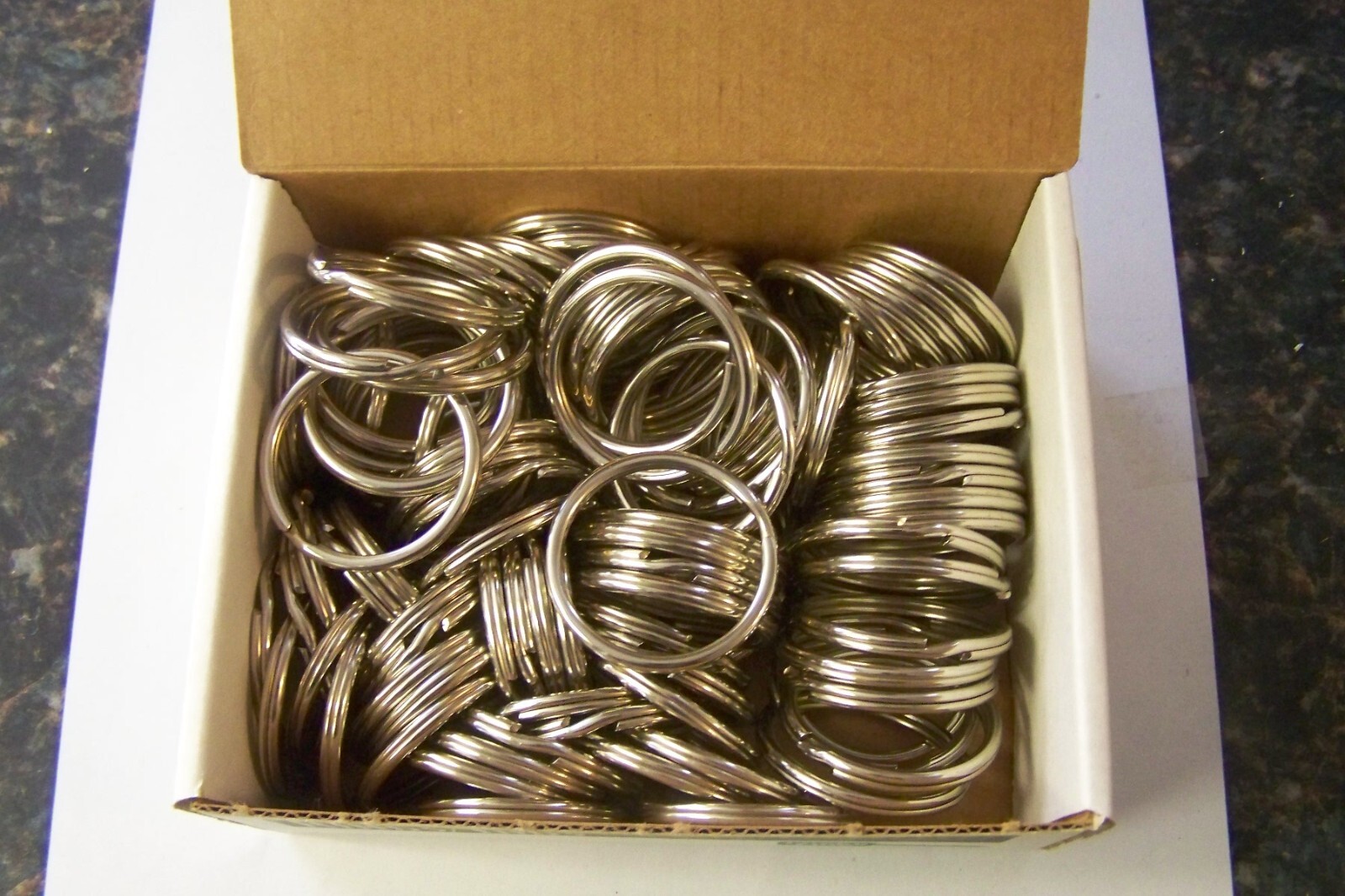 Key Ring 1-3/8" Lucky Line 76700 Nickel-Plated Steel 100 Per Box