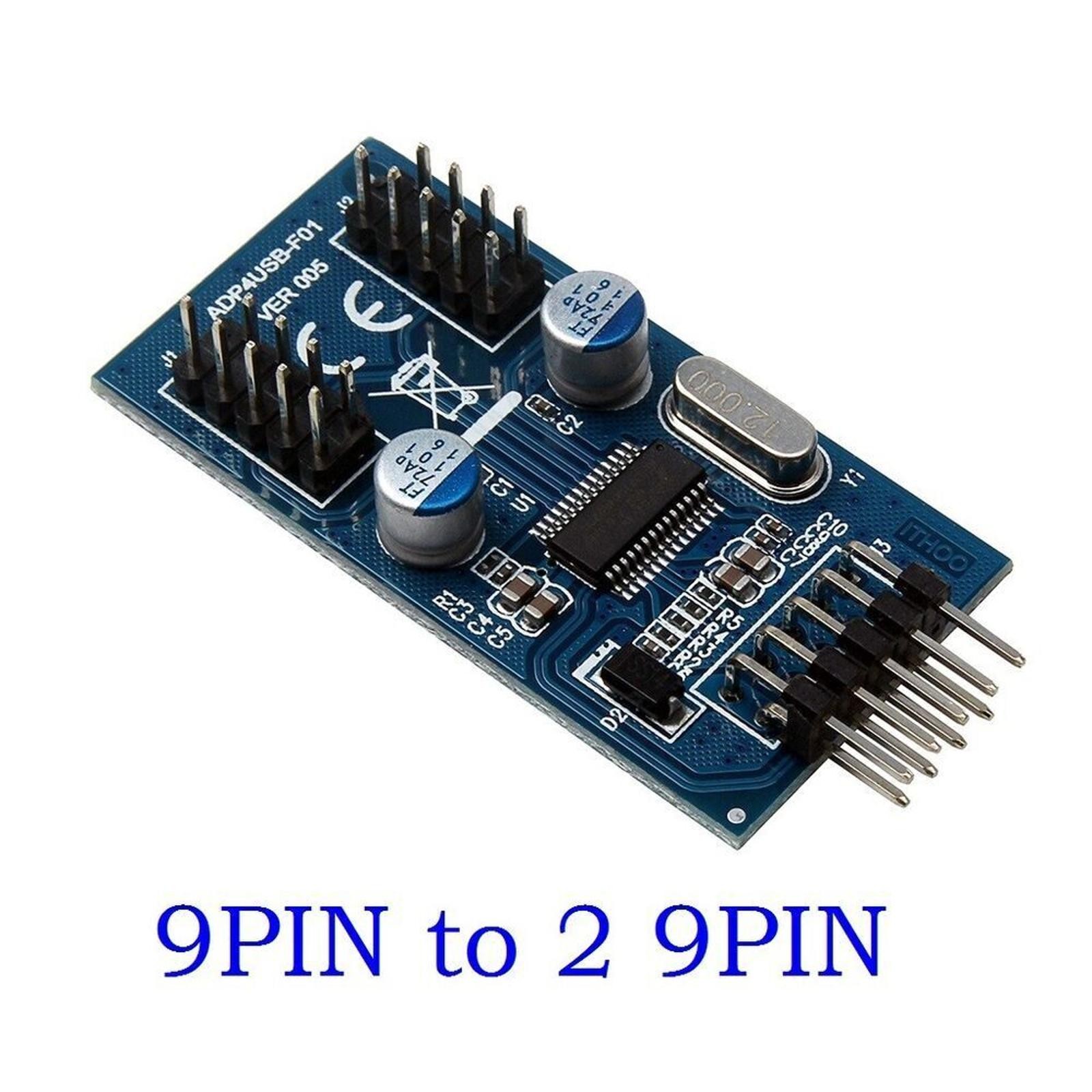 PC Cases Internal 9 Pin USB2.0 To Dual 9 Pin Pcb Double Chipset Enhanced Cable n