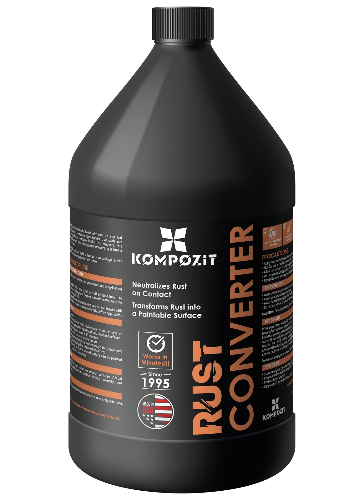Rust Converter, Professional Plant-Based Metal Surface Prep, Industrial-Grade...